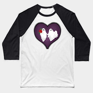 Ghost Valentines Holding Hands Baseball T-Shirt